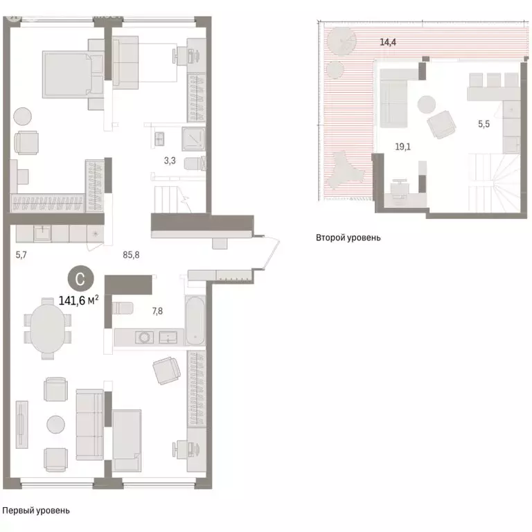 2-комнатная квартира: Тюмень, Причальная улица, 5 (141.62 м) - Фото 2