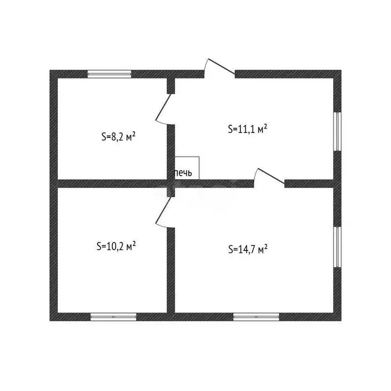 Дом в Бийский район, посёлок Боровой, улица Фронтовиков (44.2 м) - Фото 1