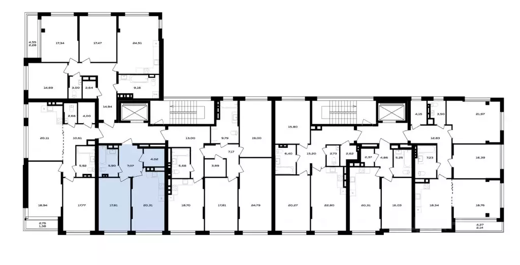 1-к кв. Воронежская область, Воронеж ул. Ольминского, 4 (55.11 м) - Фото 2