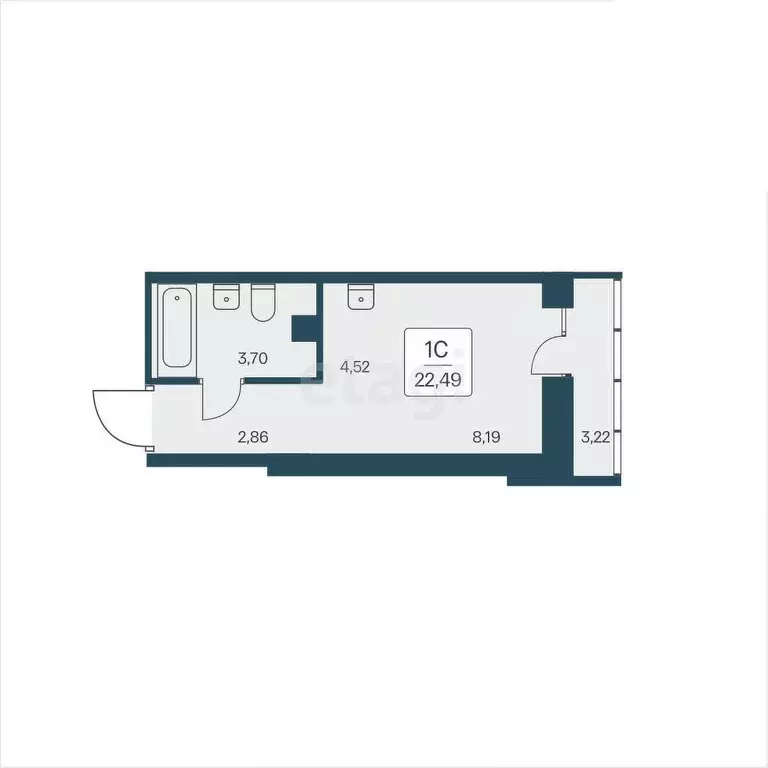 Продаётся квартира-студия, 22.49 м - Фото 0