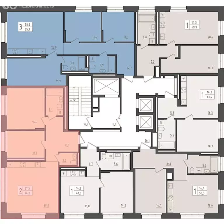 2-комнатная квартира: Уфа, 563-й квартал (74 м) - Фото 2