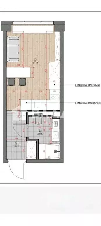 Квартира-студия: Москва, улица Академика Челомея, 1А (24 м) - Фото 1