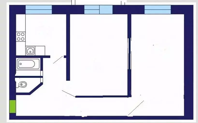 2-к кв. Калужская область, Калуга ул. Новая Стройка, 2 (45.0 м) - Фото 2