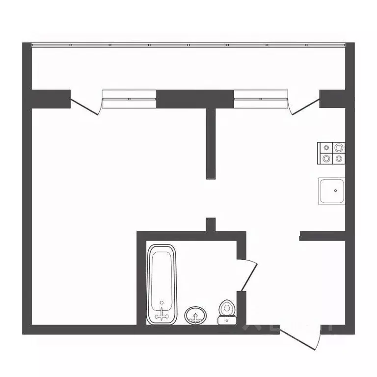 1-к кв. Тюменская область, Тюмень Ямская ул., 98а (30.6 м) - Фото 2