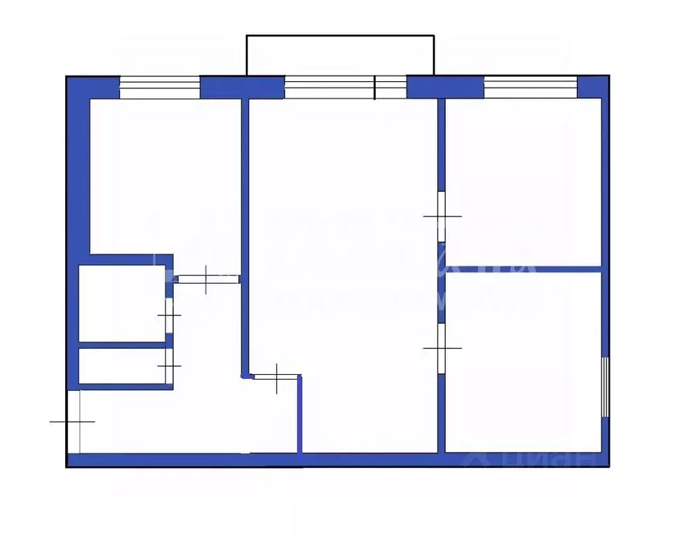 3-к кв. Кемеровская область, Ленинск-Кузнецкий просп. Ленина, 6 (47.4 ... - Фото 2