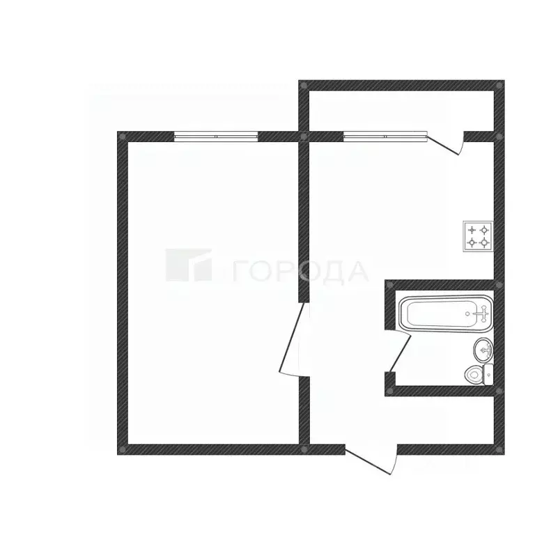 1-к кв. Алтайский край, Барнаул тракт Павловский, 76 (32.7 м) - Фото 1