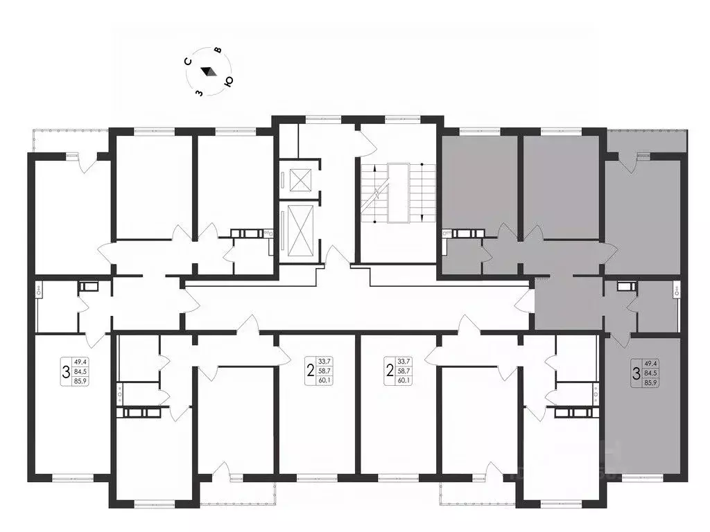 3-к кв. Воронежская область, Воронеж Первое Мая мкр, Май жилой ... - Фото 2