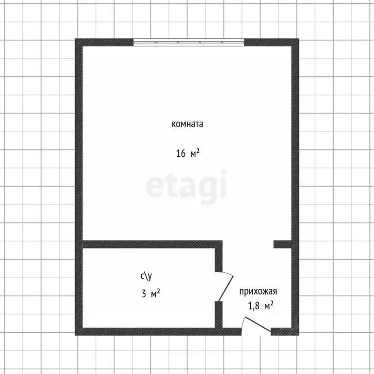 Студия Краснодарский край, Горячий Ключ ул. Санаторная, 13 (20.8 м) - Фото 2