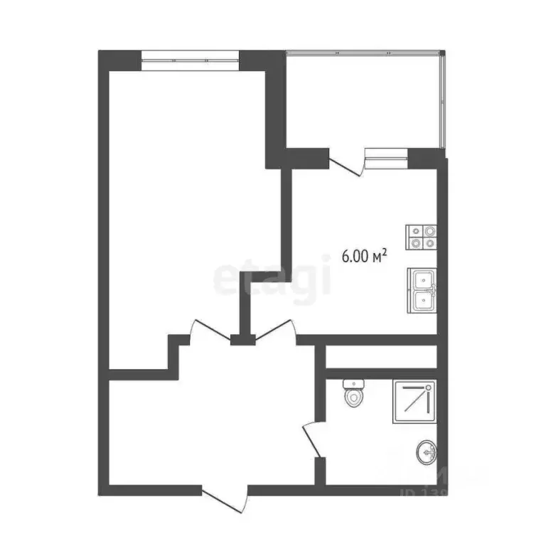 1-к кв. Тюменская область, Тюмень Дамбовская ул., 25к1 (34.2 м) - Фото 0