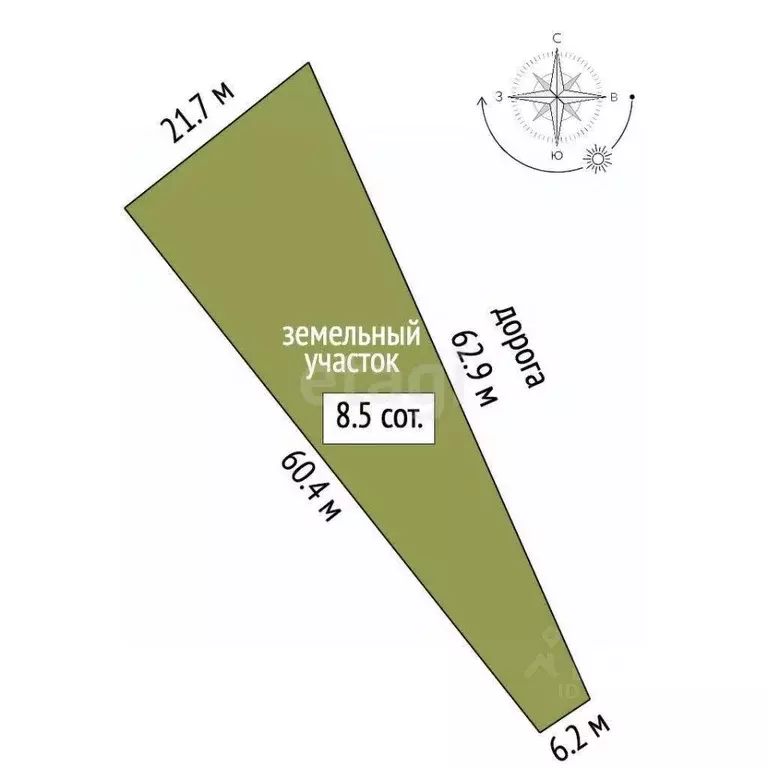 Участок в Севастополь ш. Монастырское (8.4 сот.) - Фото 2