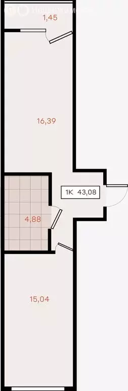 1-комнатная квартира: Динской район, Южно-Кубанское сельское ... - Фото 2