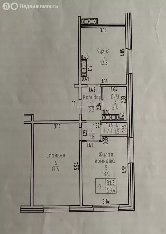 2-комнатная квартира: Киров, Березниковский переулок, 38Ак1 (53.4 м) - Фото 1
