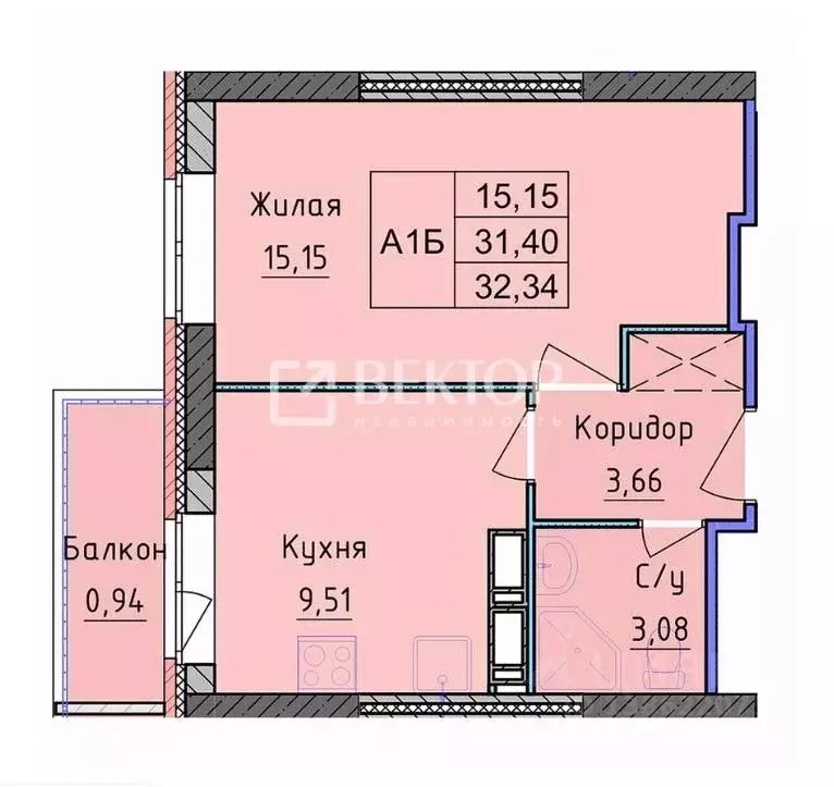 1-к кв. Ярославская область, Ярославль ул. Пашуковская, 9к2 (32.34 м) - Фото 2
