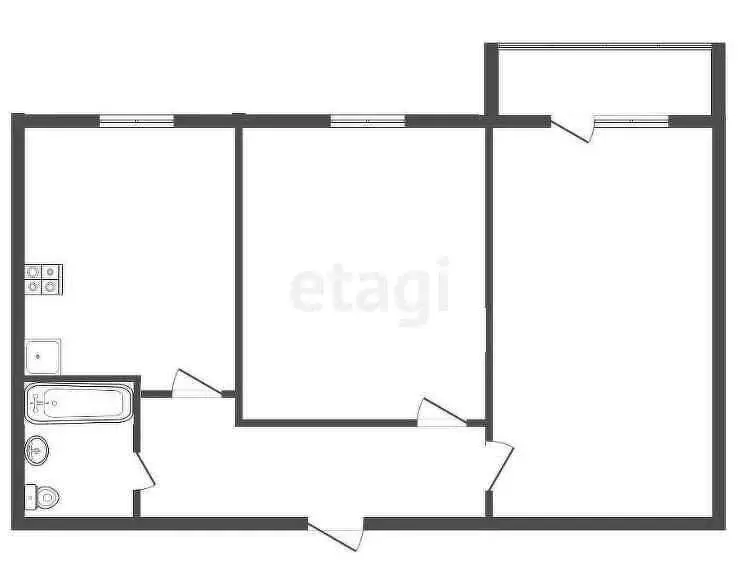 2-комнатная квартира: Тула, 2-й проезд Металлургов, 2А (44 м) - Фото 0