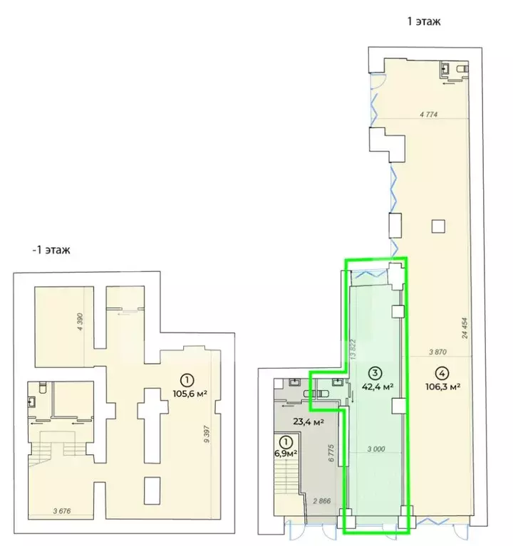 Помещение свободного назначения в Москва Большой Сухаревский пер., ... - Фото 2