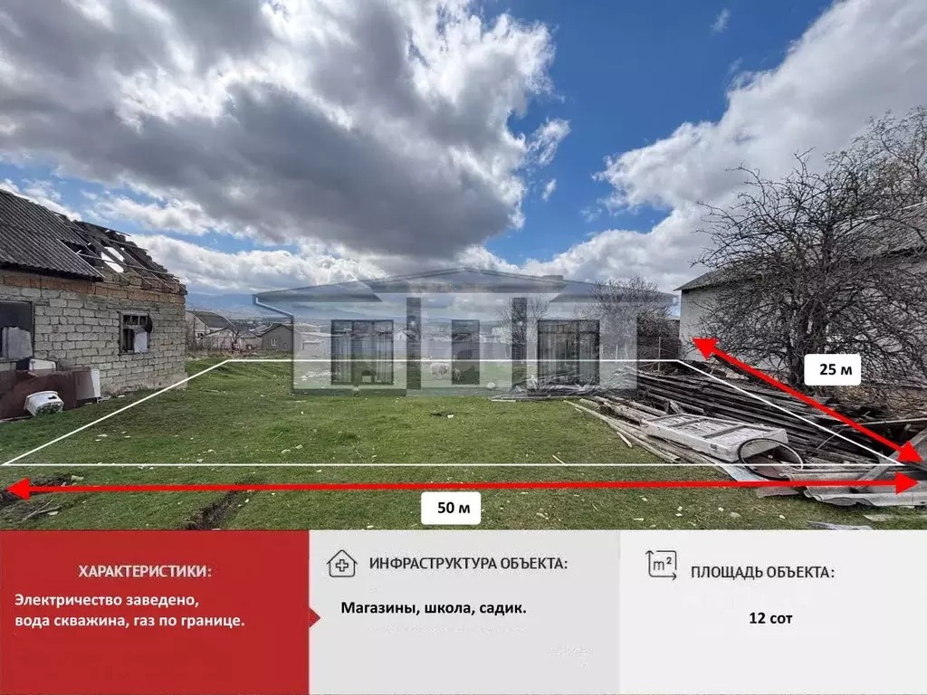 Участок в Крым, Симферопольский район, с. Доброе ул. Яшлык (12.0 сот.) - Фото 2