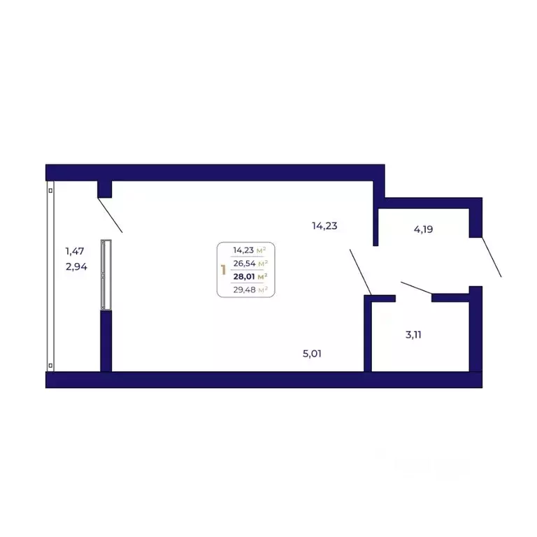 1-к кв. Башкортостан, Уфа Затон-Восточный жилрайон, Паруса жилой ... - Фото 1