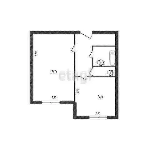 1-комнатная квартира: Старый Оскол, улица Щепкина, 15 (36.4 м) - Фото 0