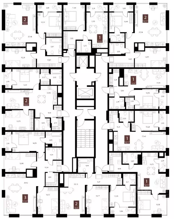 1-к кв. Рязанская область, Рязань ул. Бирюзова, 20с1 (44.68 м) - Фото 2