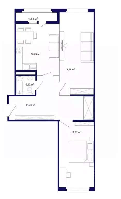 2-к кв. Иркутская область, Иркутский муниципальный округ, Маркова рп, ... - Фото 0