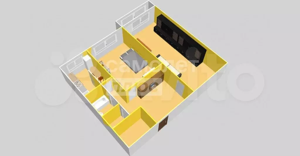 2-к. квартира, 42,6 м, 9/9 эт. - Фото 0
