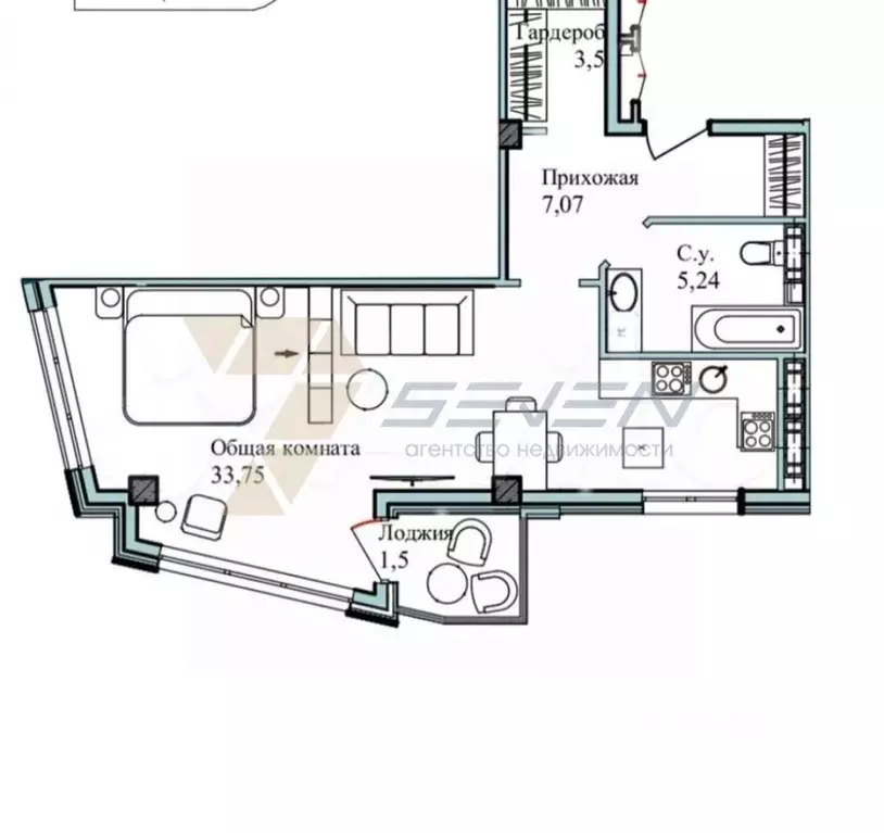 1-к кв. Севастополь ул. Летчиков, 10 (51.9 м) - Фото 1