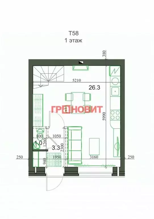 3-к кв. Новосибирская область, Новосибирский район, Мичуринский ... - Фото 1