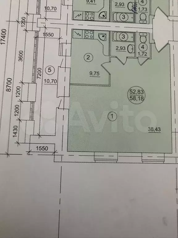2-к. квартира, 54 м, 8/12 эт. - Фото 0