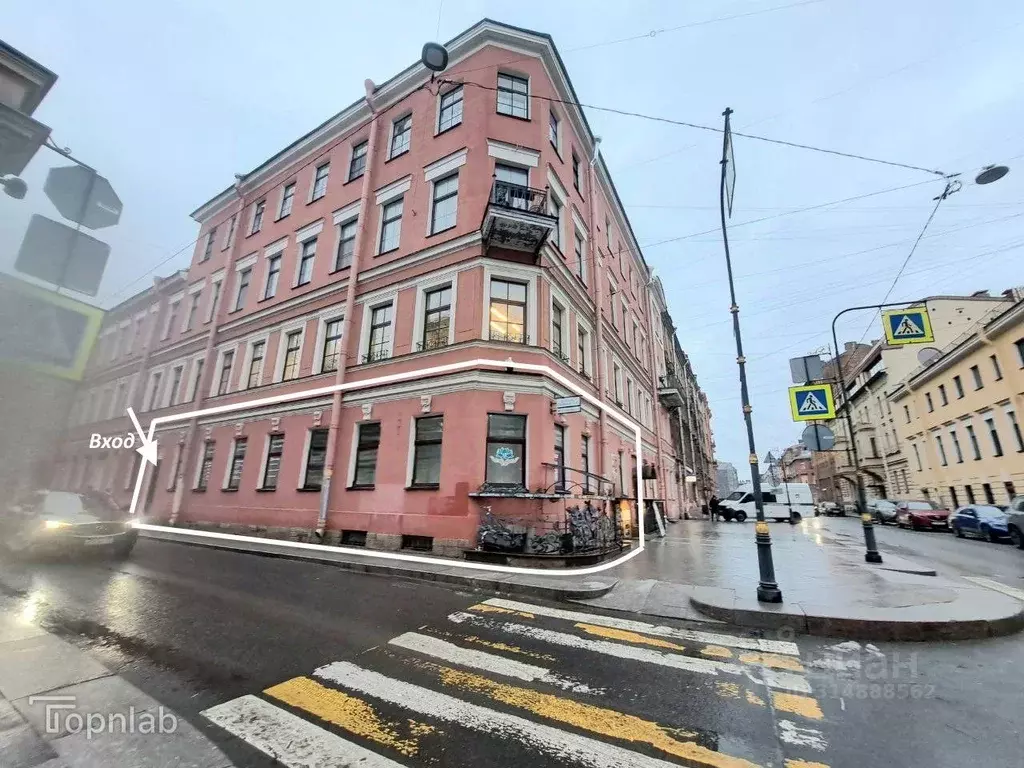 Помещение свободного назначения в Санкт-Петербург Кирочная ул., 7 (154 ... - Фото 1