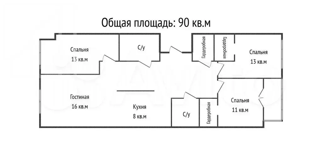 4-к. квартира, 90 м, 9/19 эт. - Фото 0