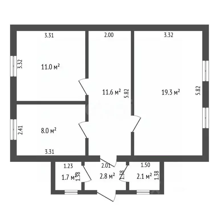 Дом в Белгородская область, Волоконовка рп ул. Королева, 1Б (83 м) - Фото 1