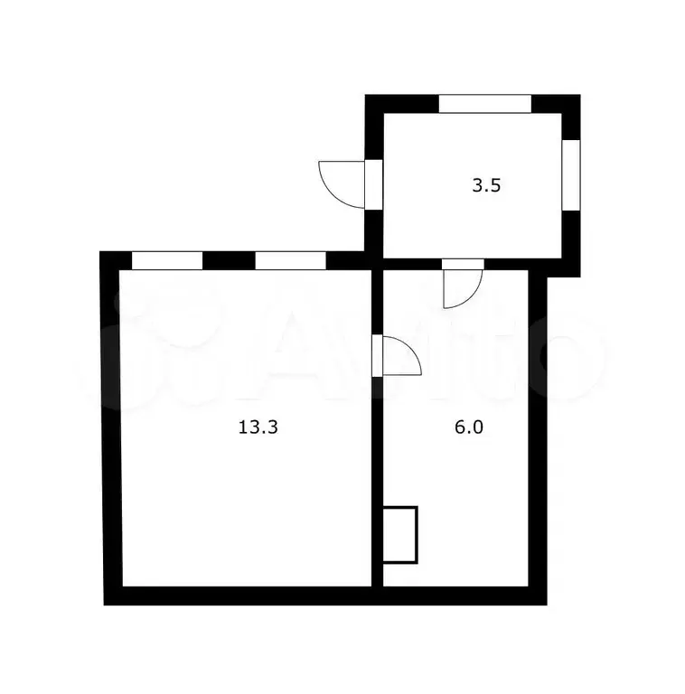 1-к. квартира, 23 м, 1/1 эт. - Фото 0