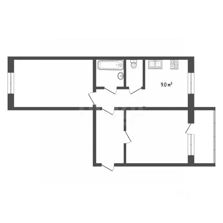2-к кв. Челябинская область, Миасс пер. Жебруна, 10 (52.0 м) - Фото 2