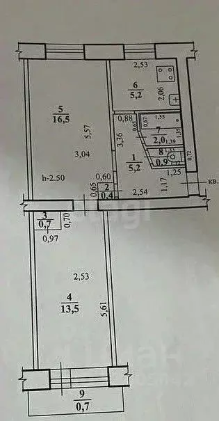 2-к кв. Забайкальский край, Чита ул. Ползунова, 24 (44.4 м) - Фото 2