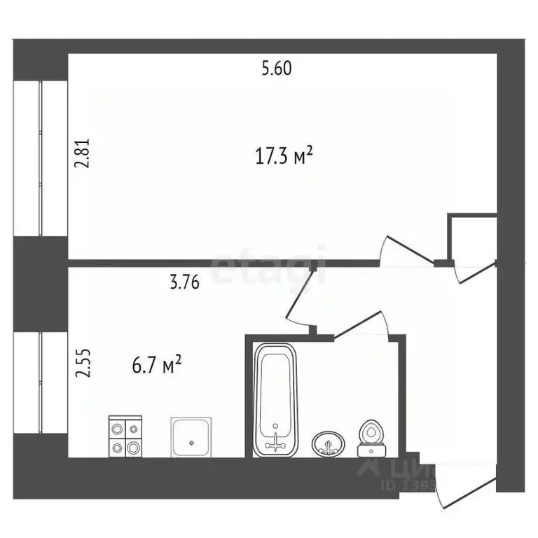 1-к кв. Свердловская область, Тавда ул. Мира, 2 (30.0 м) - Фото 2