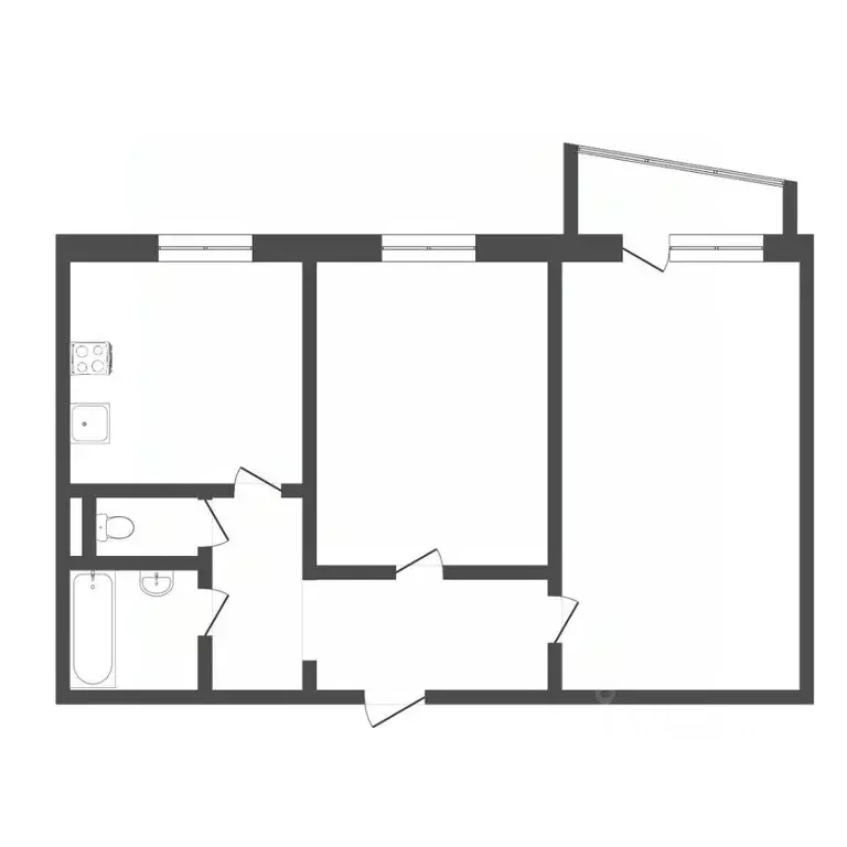 2-к кв. Тюменская область, Тюмень ул. Елизарова, 49 (51.0 м) - Фото 2
