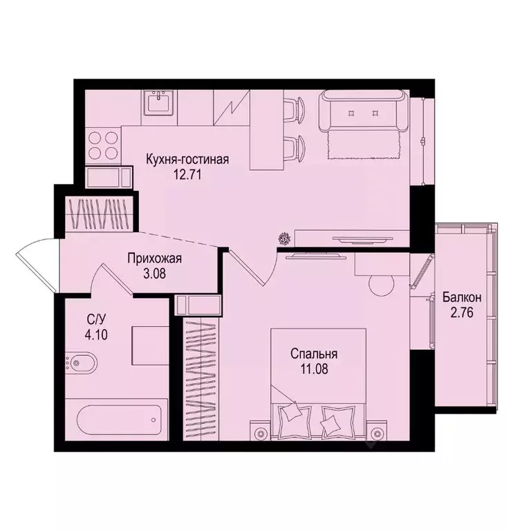 1-к кв. Ленинградская область, Всеволожский район, Заневское городское ... - Фото 1