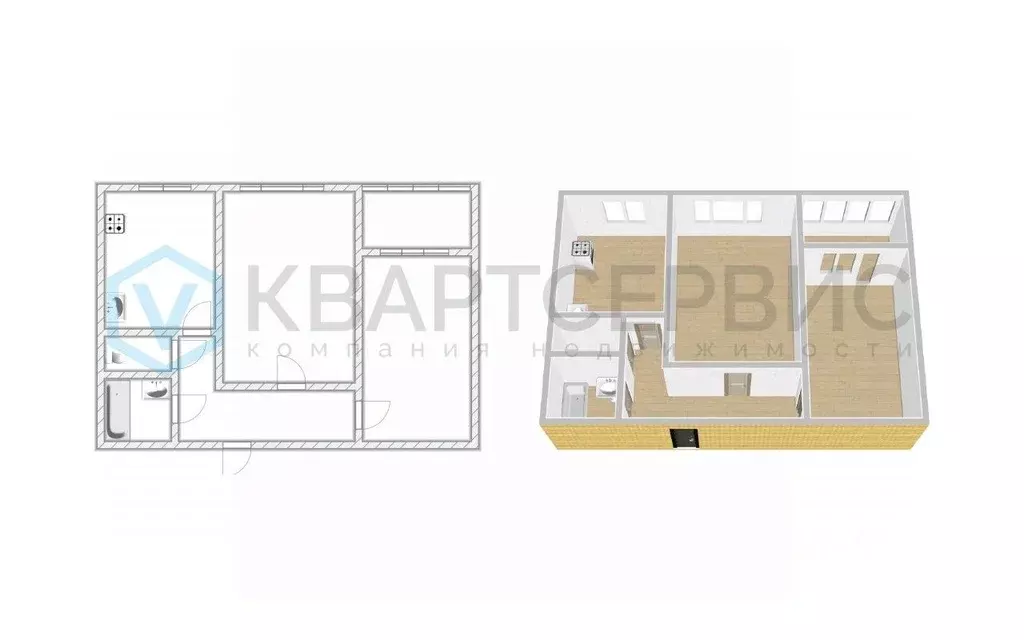 2-к кв. Омская область, Омск пос. Амурский, ул. Багратиона, 19 (49.1 ... - Фото 2