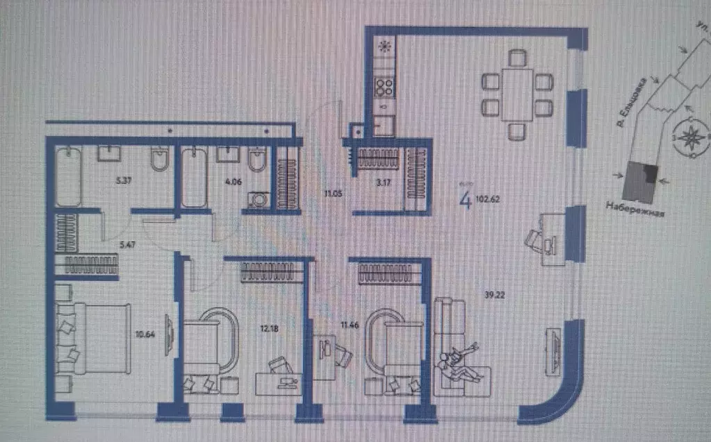 Продаётся 4-к квартира, 102.6 м - Фото 0