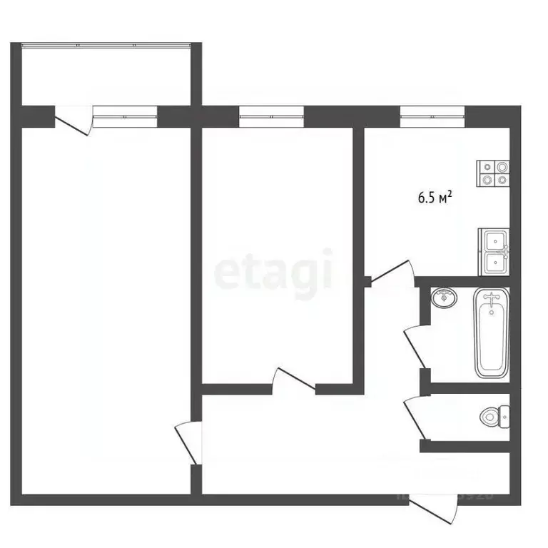 2-к кв. Ярославская область, Рыбинск ул. Расторгуева, 2 (46.0 м) - Фото 2
