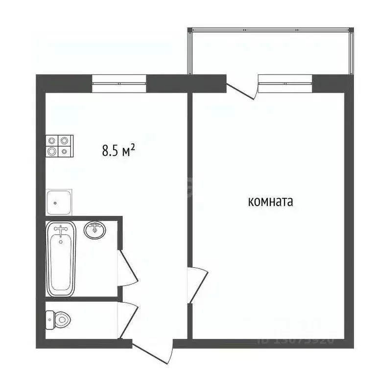 1-к кв. Ярославская область, Рыбинск ул. Максима Горького, 3А (33.2 м) - Фото 2