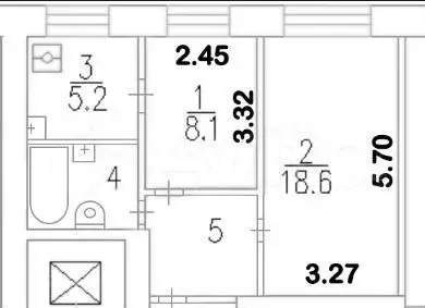 2-к. квартира, 40,1 м, 2/9 эт. - Фото 0