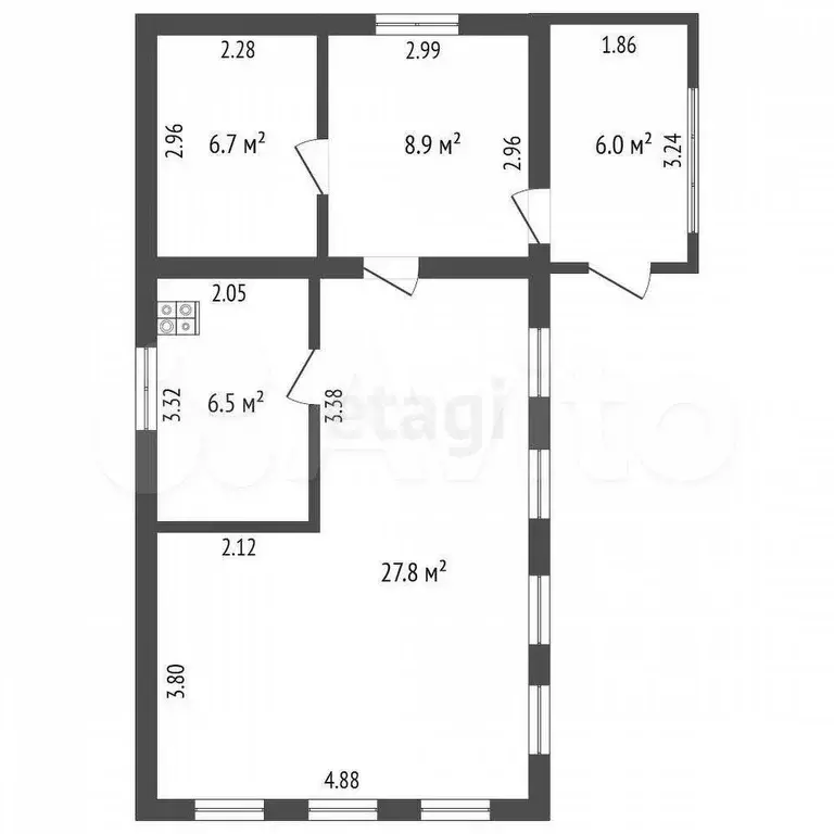 Дом 34,3 м на участке 9 сот. - Фото 0