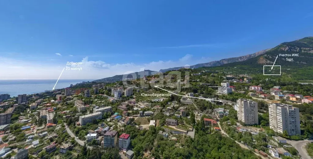 Участок в Крым, Ялта Ени-Дерекой мкр,  (5.0 сот.) - Фото 1