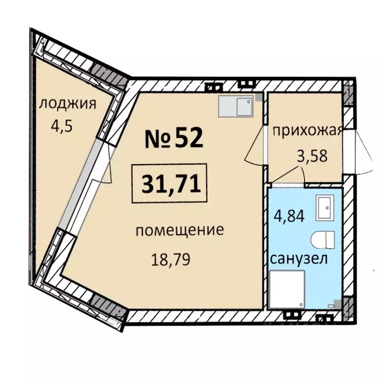 1-к кв. Калининградская область, Балтийск  (31.71 м) - Фото 0