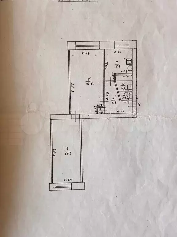 2-к. квартира, 45 м, 1/1 эт. - Фото 0