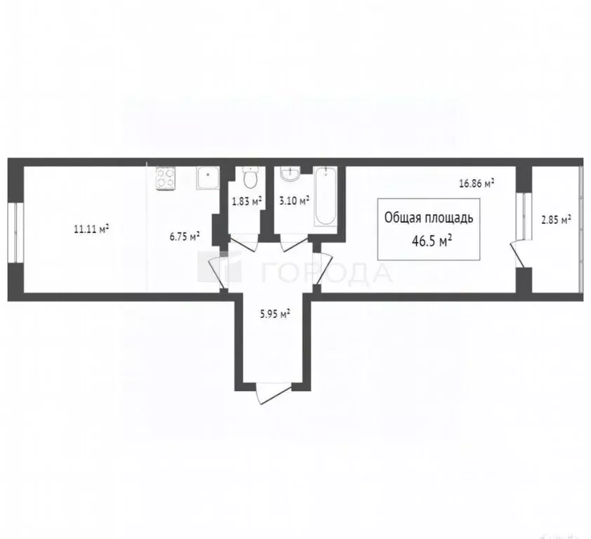 1-к кв. Новосибирская область, Новосибирск ул. Ивана Севастьянова, 9 ... - Фото 2