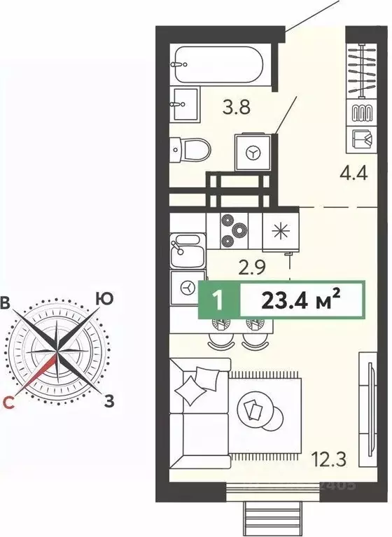 Студия Пензенская область, Пензенский район, Засечный сельсовет, с. ... - Фото 0