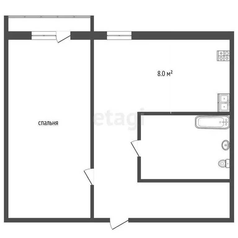 1-комнатная квартира: Луховицы, улица Жуковского, 21 (31 м) - Фото 0