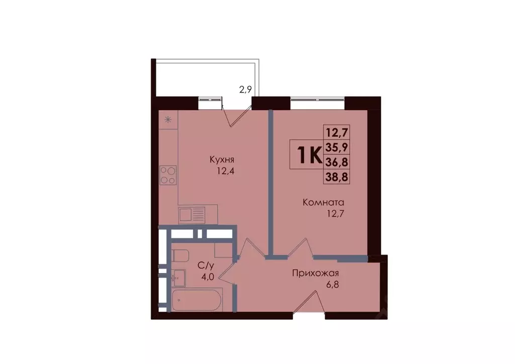 1-к кв. Ростовская область, Ростов-на-Дону Западный мкр, Академия ... - Фото 1